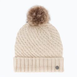 Czapka zimowa damska ROXY Blizzard Beanie. Białe czapki damskie Roxy, na zimę, bez wzorów, z dzianiny. Za 159.85 zł.
