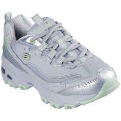 Adidasy Skechers D'lites-chromatic, Kobiety. Szare obuwie sportowe damskie Skechers, z materiału, bez zapięcia, trekkingowe. Za 358.00 zł.