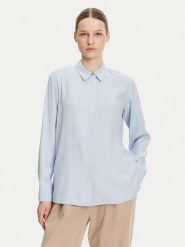 Tommy Hilfiger Koszula WW0WW44045 Błękitny Relaxed Fit. Niebieskie koszule damskie Tommy Hilfiger, bez wzorów, z wiskozy, bez kołnierzyka, bez ramiączek. Za 259.99 zł.