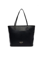 Liu Jo Torebka AF6070 E1120 Czarny. Czarne shopper bag Liu Jo, ze skóry, bez dodatków. Za 599.99 zł.