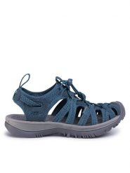 Keen Sandały Whisper 1022809 Niebieski. Niebieskie sandały damskie Keen, bez wzorów, z materiału, bez obcasa, bez zapięcia. Za 259.99 zł.