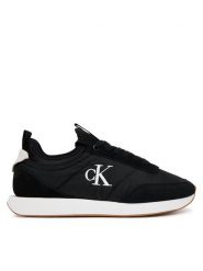 Calvin Klein Jeans Sneakersy Retro Runner Lace Up Sock YW0YW02060 Czarny. Czarne obuwie sportowe damskie Calvin Klein Jeans, z jeansu, bez zapięcia. Za 449.99 zł.
