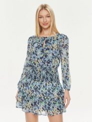 Pepe Jeans Sukienka letnia PL953503 Niebieski Regular Fit. Niebieskie sukienki damskie Pepe Jeans, bez wzorów, z jeansu, bez ramiączek. Za 239.99 zł.