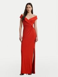 LAUREN RALPH LAUREN Sukienka wieczorowa 253863940024 Pomarańczowy Slim Fit. Brązowe sukienki damskie Lauren Ralph Lauren, bez wzorów, z syntetyku, wizytowe, bez ramiączek. Za 759.99 zł.