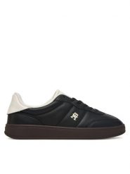 Tommy Hilfiger Sneakersy Heritage Shiny FW0FW08823 Czarny. Czarne obuwie sportowe damskie Tommy Hilfiger, ze skóry, bez zapięcia. Za 339.99 zł.