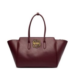 Torebka Just Cavalli. Czerwone shopper bag Just Cavalli, bez wzorów, bez dodatków. Za 939.99 zł.