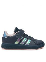 Adidas Sneakersy Grand Court 2.0 IE3850 Granatowy. Niebieskie buty sportowe dziewczęce Adidas, bez wzorów, ze skóry, bez zapięcia. Za 159.99 zł.
