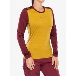 Bluza termoaktywna damska La Sportiva Tour Long Sleeve. Żółte bluzy damskie La Sportiva, bez wzorów, bez kaptura. Za 258.49 zł.