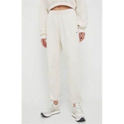 Spodnie sportowe damskie Reebok HS0373. Białe spodnie sportowe damskie Reebok, s, z aplikacjami, z bawełny. Za 159.99 zł.