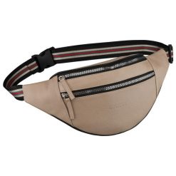 Skórzana saszetka damska w beżowym kolorze, jednokomorowa i zamykana na suwak Rovicky R-3006-CLB. Brązowe nerki i saszetki damskie ROVICKY, bez wzorów, ze skóry. Za 69.99 zł.