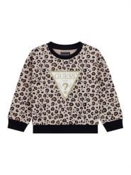 Guess Bluza K5BQ03 KAD74 Beżowy Relaxed Fit. Brązowe bluzy dziewczęce Guess, z aplikacjami, z bawełny, bez ramiączek, bez kaptura. Za 175.00 zł.