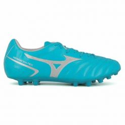 Buty sportowe dla dorosłych do gry w piłkę Monarcida Neo II Sel AG. Niebieskie obuwie sportowe casual damskie Mizuno, do piłki nożnej. Za 129.99 zł.