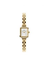 Daniel Wellington Zegarek Quadro Mini DW00100850 Złoty. Żółte, analogowe zegarki damskie Daniel Wellington, złote. Za 909.99 zł.