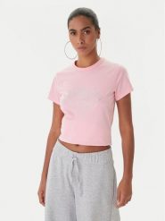 Juicy Couture T-Shirt JCGTK225015 Różowy Slim Fit. Czerwone t-shirty damskie Juicy Couture, xxs, bez wzorów, z bawełny, bez kołnierzyka. Za 199.99 zł.