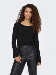 ONLY Sweter w kolorze czarnym rozmiar: XS. Czarne swetry klasyczne damskie Only, xs, bez kołnierzyka. Za 70.24 zł.