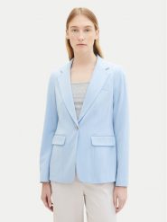 Tom Tailor Marynarka 1040327 Błękitny Regular Fit. Niebieskie marynarki i żakiety damskie Tom Tailor, bez wzorów, z syntetyku. Za 379.99 zł.