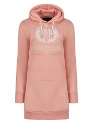 Maison Montaigne Sukienka dresowa "Giqueen" w kolorze szaroróżowym rozmiar: L. Różowe sukienki damskie Maison Montaigne, bez wzorów, z dresówki, bez ramiączek. Za 88.02 zł.