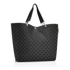 Torba shopper xl, glossy dots black. Czarne shopper bag Reisenthel, bez wzorów, na ramię, duże, bez dodatków. Za 167.90 zł.