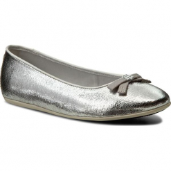 Baleriny TOMMY HILFIGER - Dana 17Z FG0FG00076 Silver 019. Szare baleriny dziewczęce Tommy Hilfiger, z materiału. W wyprzedaży za 179.00 zł.