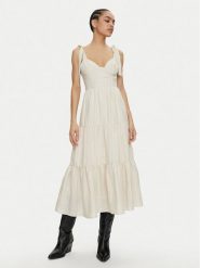 Pepe Jeans Sukienka letnia Emereal PL953473 Beżowy Regular Fit. Brązowe sukienki damskie Pepe Jeans, bez wzorów, z jeansu, bez ramiączek. Za 519.99 zł.
