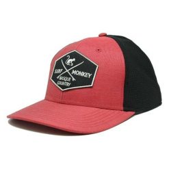 Czapka sportowa Dry-Tech – wodoodporna / dla dorosłych (czerwona). Czerwone czapki z daszkiem damskie SURF MONKEY, bez wzorów. Za 179.95 zł.