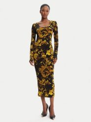 Versace Jeans Couture Sukienka codzienna 79HAO920 JS500 Czarny Slim Fit. Czarne sukienki damskie Versace Jeans Couture, bez wzorów, z jeansu, bez ramiączek. Za 1,199.00 zł.