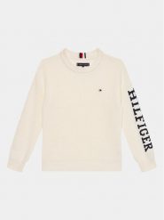Tommy Hilfiger Sweter Monotype KB0KB08364 D Écru Regular Fit. Swetry chłopięce Tommy Hilfiger, z bawełny, bez kołnierzyka. Za 469.99 zł.
