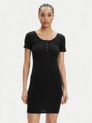 Pieces Sukienka codzienna Kitte 17146324 Czarny Slim Fit. Czarne sukienki damskie Pieces, bez wzorów, z bawełny, bez ramiączek. Za 69.99 zł.