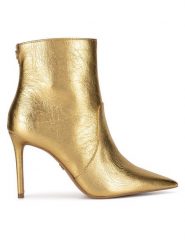 Nine West Botki BYCCC05 Złoty. Żółte botki damskie Nine West, z materiału, bez obcasa, na szpilce, bez zapięcia. Za 249.99 zł.