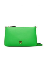 PINKO Torebka Flat Horizontal Mini AI 25-26 104277 A0F1 Zielony. Zielone listonoszki damskie Pinko, bez wzorów, ze skóry, bez dodatków. Za 629.99 zł.