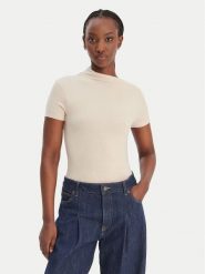 Guess Bluzka W6RP16 KD012 Beżowy Regular Fit. Brązowe bluzki damskie Guess, s, z aplikacjami, z syntetyku, bez kołnierzyka, bez ramiączek. Za 219.99 zł.