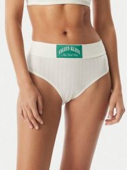 Calvin Klein Underwear Figi klasyczne z wysokim stanem LV00QF8713 Kremowy. Białe figi Calvin Klein Underwear, bez wzorów, z bawełny. Za 119.99 zł.
