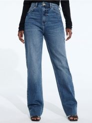 Jeansy wide leg - granatowy. Niebieskie jeansy damskie Sinsay, z podwyższonym stanem. Za 55.99 zł.