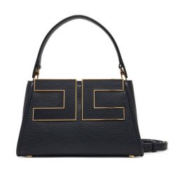 Torebka Elisabetta Franchi. Czarne kuferki damskie Elisabetta Franchi, bez wzorów, bez dodatków. Za 1,539.00 zł.