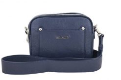 Listonoszka skórzana BARBERINI'S 707-4 granatowa. Niebieskie shopper bag Barberinis, z aplikacjami, ze skóry, bez dodatków. Za 219.99 zł.