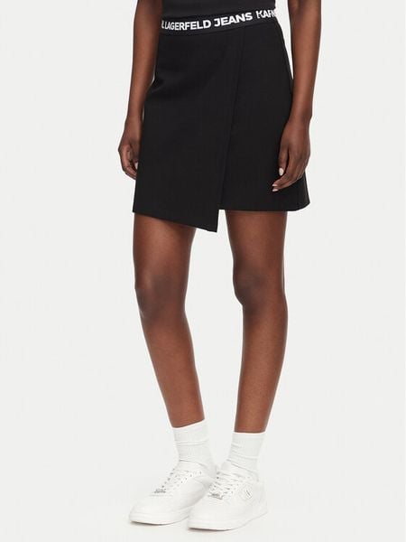 Karl Lagerfeld Jeans Spódnica mini B3W12004 Czarny Regular Fit. Czarne spódnice damskie Karl Lagerfeld Jeans, s, bez wzorów, z jeansu, mini. Za 389.99 zł.