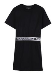 Karl Lagerfeld Kids Sukienka codzienna Z31152 S Czarny Regular Fit. Czarne sukienki dziewczęce Karl Lagerfeld Kids, bez wzorów, z bawełny. Za 375.99 zł.