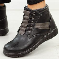 Czarne botki damskie Vinceza 87732. Czarne botki damskie VINCEZA, na jesień, ze skóry, biznesowe, z okrągłym noskiem, bez obcasa, bez zapięcia. Za 179.00 zł.