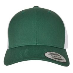 Dwukolorowa Czapka Trucker Retro. Brązowe czapki damskie FLEXFIT, bez wzorów. Za 51.99 zł.