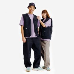 Kurtka puchowa Decathlon x Tetsunori. Czarne kurtki damskie Decathlon, s, bez wzorów, z materiału, bez kaptura. Za 269.99 zł.