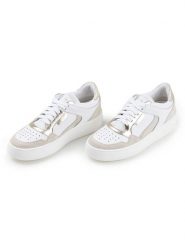 Anna Morellini Skórzane sneakersy "Stelda" w kolorze biało-beżowym rozmiar: 38. Białe obuwie sportowe damskie Anna Morellini, bez zapięcia. Za 351.38 zł.
