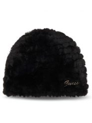 Guess Czapka W4BZ40 WGU30 Czarny. Czarne czapki damskie Guess, na zimę, z aplikacjami, z poliesteru. Za 214.99 zł.