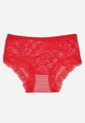 Czerwone Bawełniane Majtki Figi z Koronką Wexne. Czerwone figi Born2be, bez wzorów, z bawełny. Za 4.99 zł.