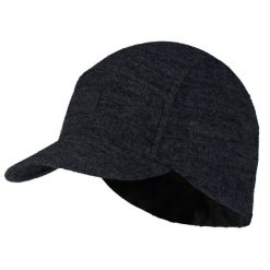 Czapka z daszkiem dla dorosłych Merino Fleece Pack Cap. Czarne czapki z daszkiem damskie Buff, bez wzorów, z wełny. Za 219.90 zł.