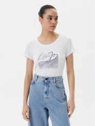 Liu Jo Beachwear T-Shirt VA5157 JS360 Biały Regular Fit. Białe t-shirty damskie Liu Jo Beachwear, l, bez wzorów, z wiskozy, bez kołnierzyka. Za 189.99 zł.