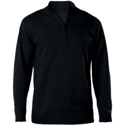 Pulower Kariban 1/4 Zip. Czarne swetry klasyczne damskie KARIBAN, na zimę, bez kołnierzyka. Za 211.50 zł.
