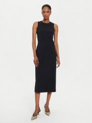 Max Mara Leisure Sukienka codzienna Emilia 2426626027 Czarny Slim Fit. Czarne sukienki damskie Max Mara Leisure, bez wzorów, z syntetyku, bez ramiączek. Za 409.99 zł.