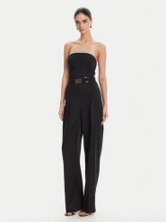 Elisabetta Franchi Kombinezon TU05152E2 110 Czarny Regular Fit. Czarne sukienki damskie Elisabetta Franchi, bez wzorów, z syntetyku, bez ramiączek. Za 2,839.00 zł.
