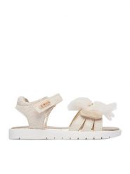 Guess Sandały CEO-CM250915-2 Beżowy jasny. Brązowe sandały dziewczęce Guess, z materiału, bez obcasa, bez zapięcia. Za 149.99 zł.