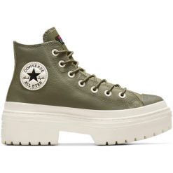 Sneakers Converse Chuck Taylor As Lugged Heel. Zielone obuwie sportowe damskie Converse, ze skóry ekologicznej, bez zapięcia, na fitness i siłownię. Za 690.00 zł.